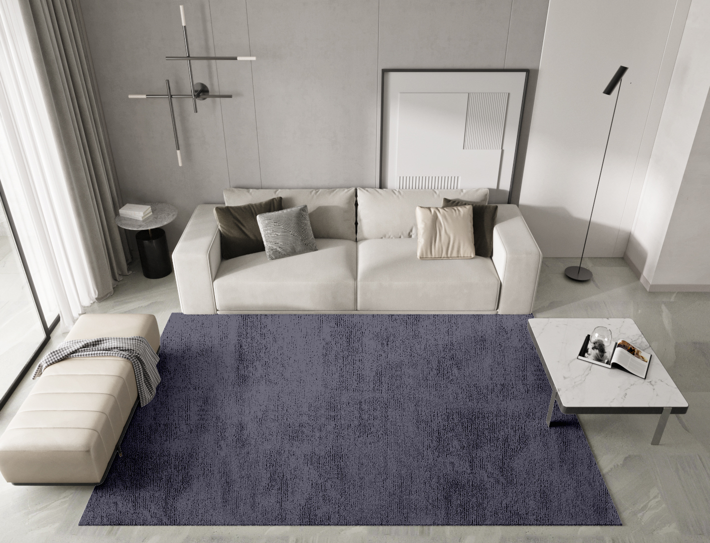 RA-EP07 Solid Colors Rectangle Hand Knotted Bamboo Silk Custom Rug by Rug Artisan