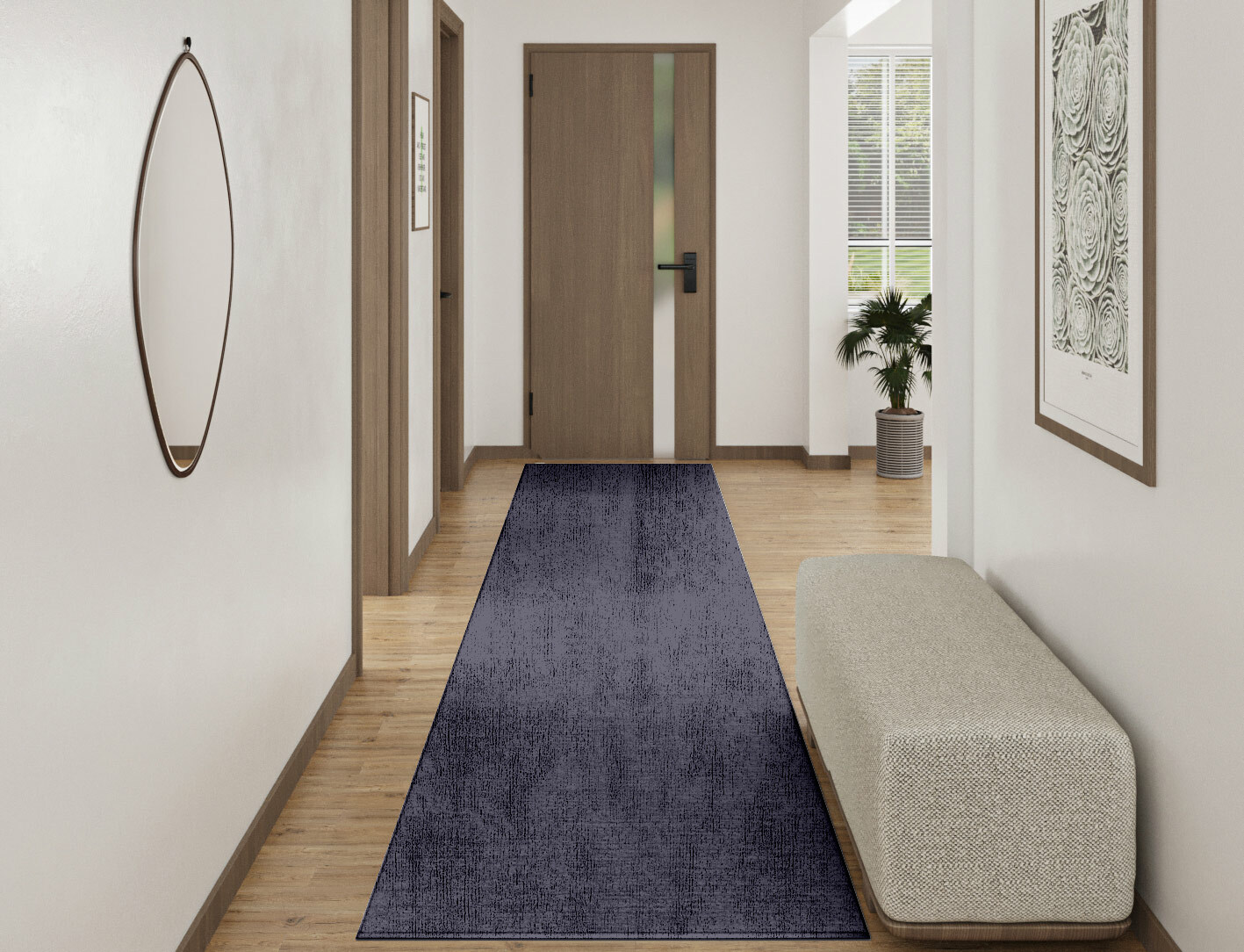RA-EP07 Solid Colors Runner Hand Knotted Bamboo Silk Custom Rug by Rug Artisan