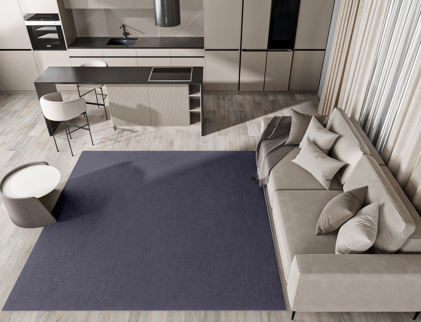 RA-EP07 Solid Colors Square Hand Knotted Tibetan Wool Custom Rug by Rug Artisan