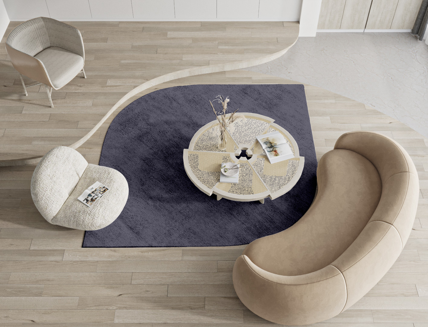 RA-EP07 Solid Colors Ogee Hand Tufted Bamboo Silk Custom Rug by Rug Artisan