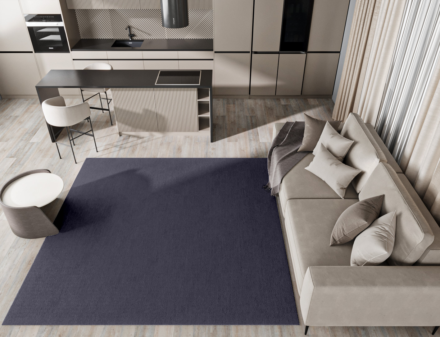 RA-EP07 Solid Colors Square Hand Tufted Pure Wool Custom Rug by Rug Artisan