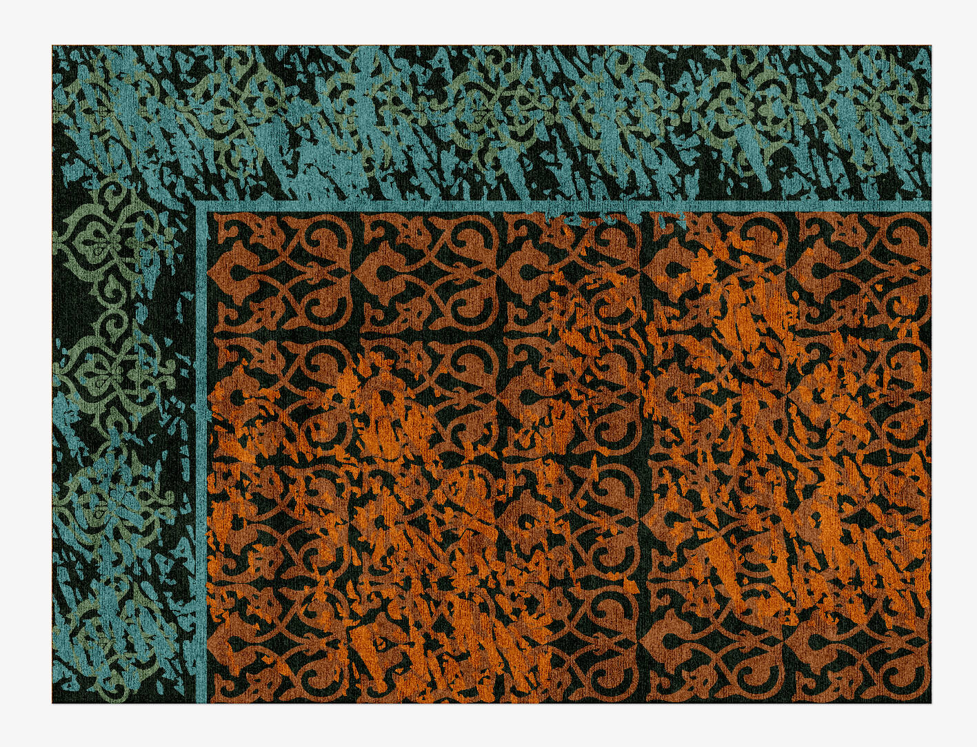 Rabaa Vintage Rectangle Hand Knotted Bamboo Silk Custom Rug by Rug Artisan
