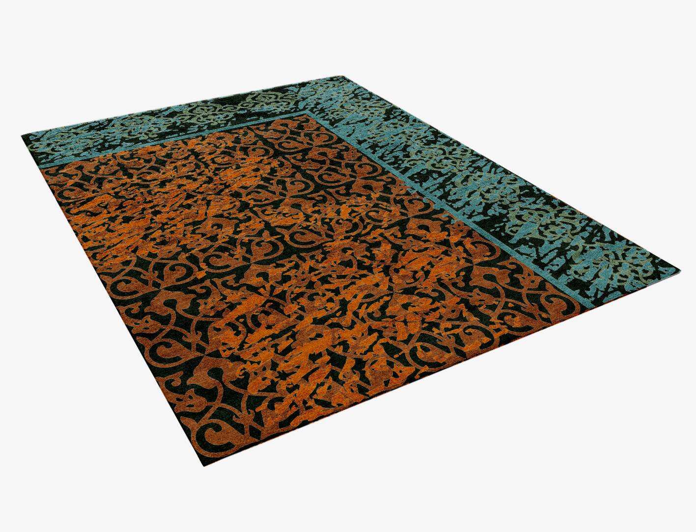 Rabaa Vintage Rectangle Hand Knotted Bamboo Silk Custom Rug by Rug Artisan