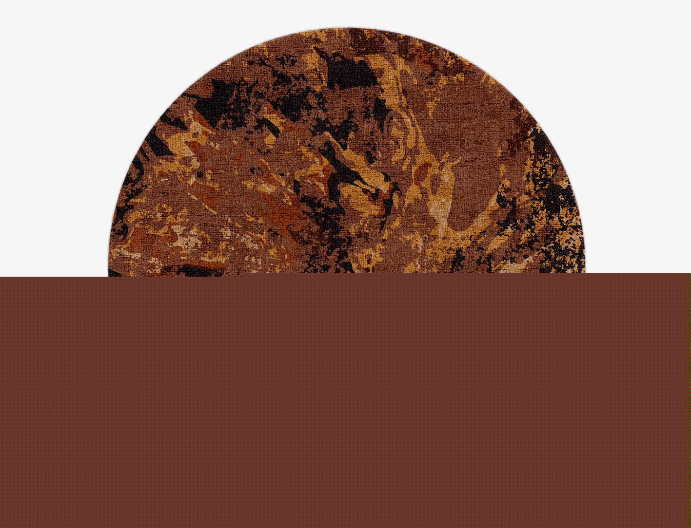 Radiation Surface Art Round Hand Knotted Bamboo Silk Custom Rug by Rug Artisan