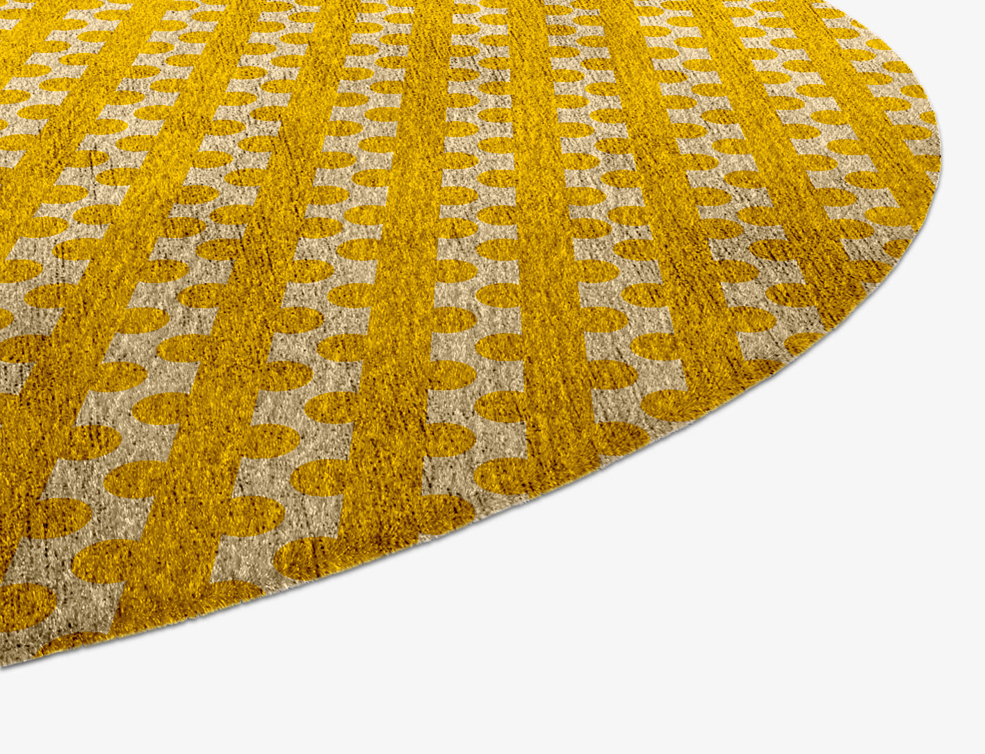 Railroad Geometric Capsule Hand Knotted Bamboo Silk Custom Rug by Rug Artisan