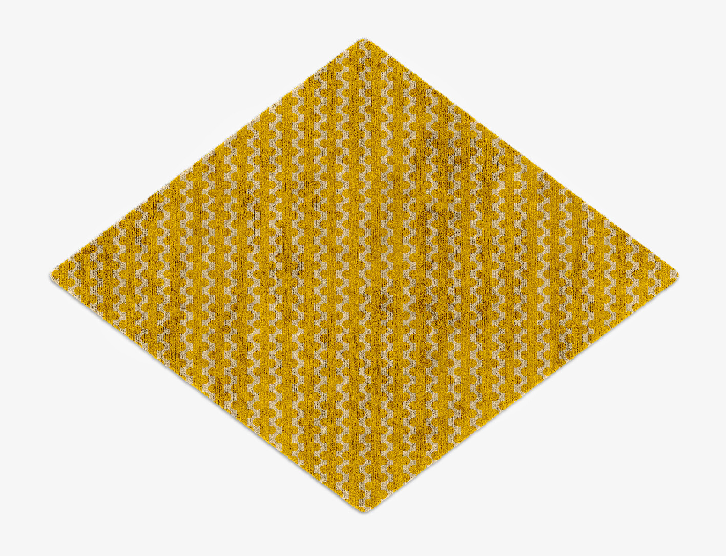 Railroad Geometric Diamond Hand Knotted Bamboo Silk Custom Rug by Rug Artisan