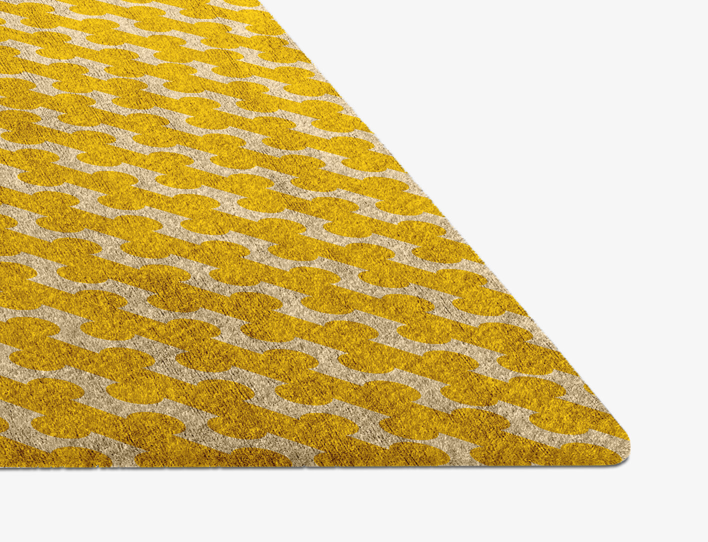 Railroad Geometric Diamond Hand Knotted Bamboo Silk Custom Rug by Rug Artisan