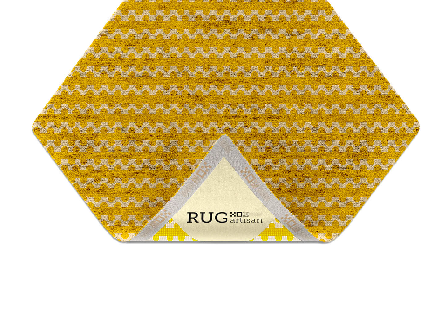 Railroad Geometric Diamond Hand Knotted Bamboo Silk Custom Rug by Rug Artisan