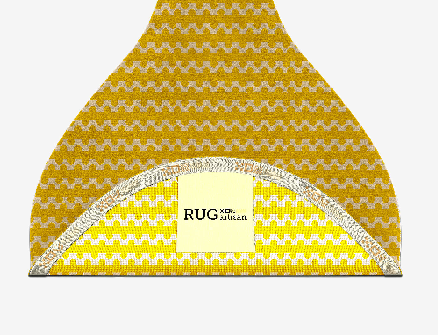 Railroad Geometric Drop Hand Knotted Tibetan Wool Custom Rug by Rug Artisan