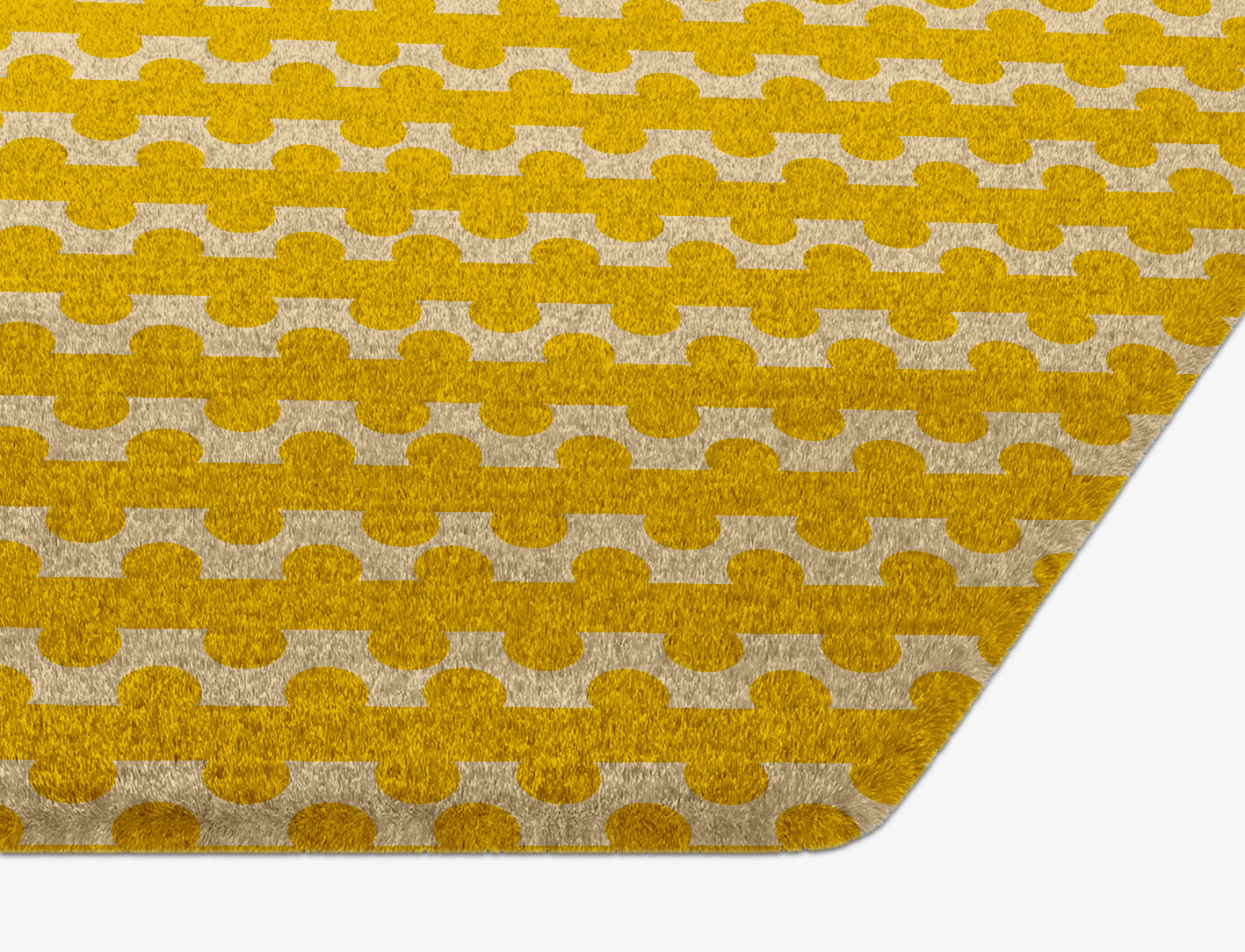 Railroad Geometric Hexagon Hand Knotted Tibetan Wool Custom Rug by Rug Artisan