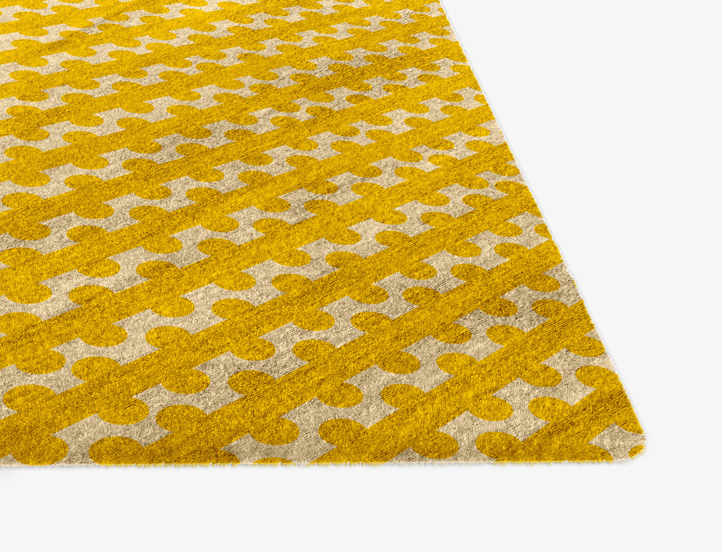 Railroad Geometric Ogee Hand Knotted Bamboo Silk Custom Rug by Rug Artisan