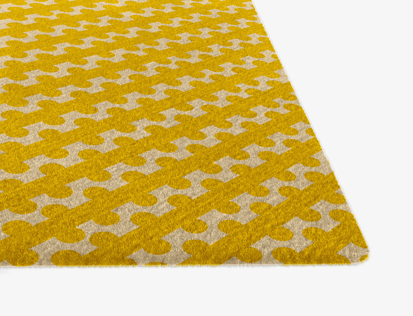 Railroad Geometric Ogee Hand Knotted Tibetan Wool Custom Rug by Rug Artisan