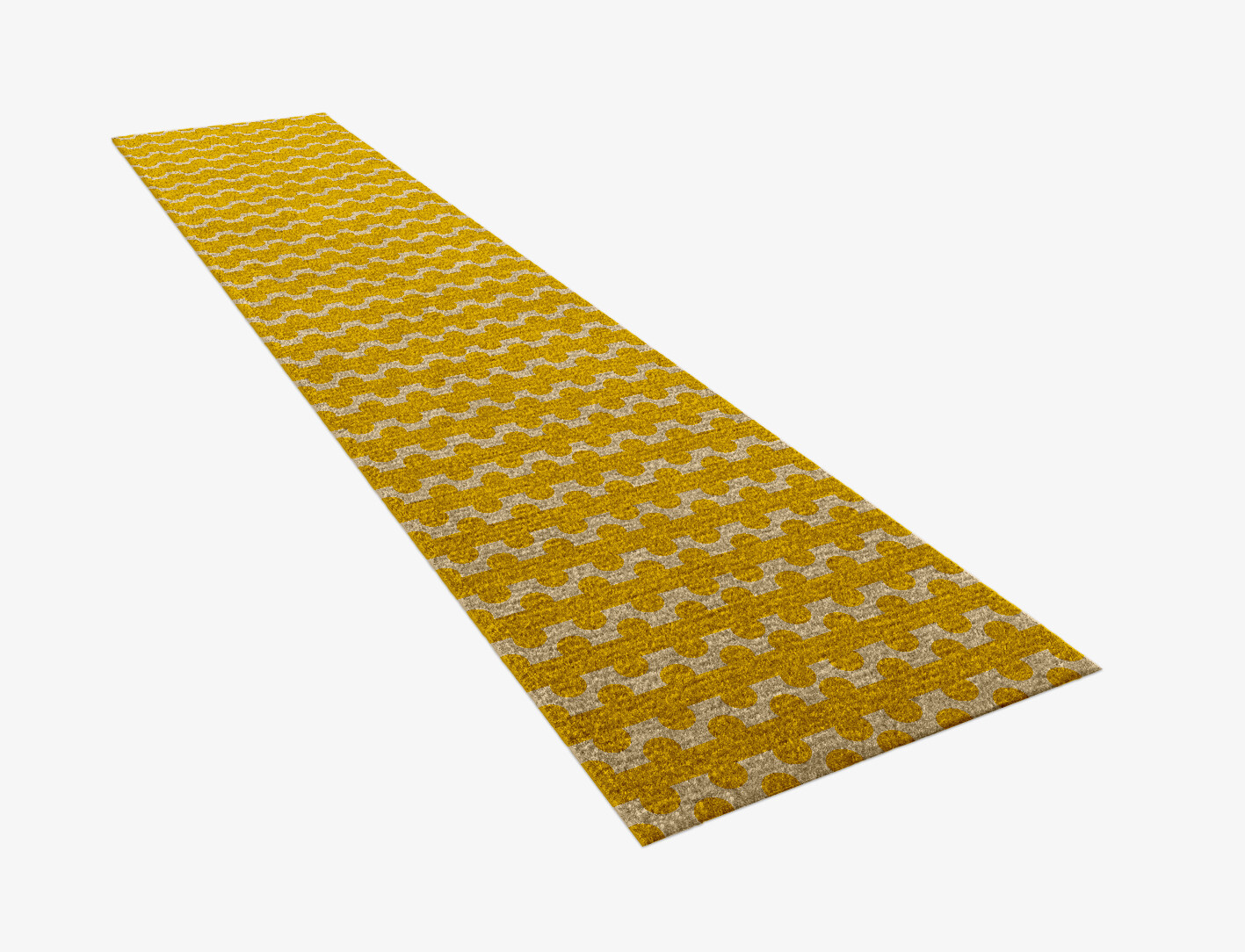 Railroad Geometric Runner Hand Knotted Tibetan Wool Custom Rug by Rug Artisan