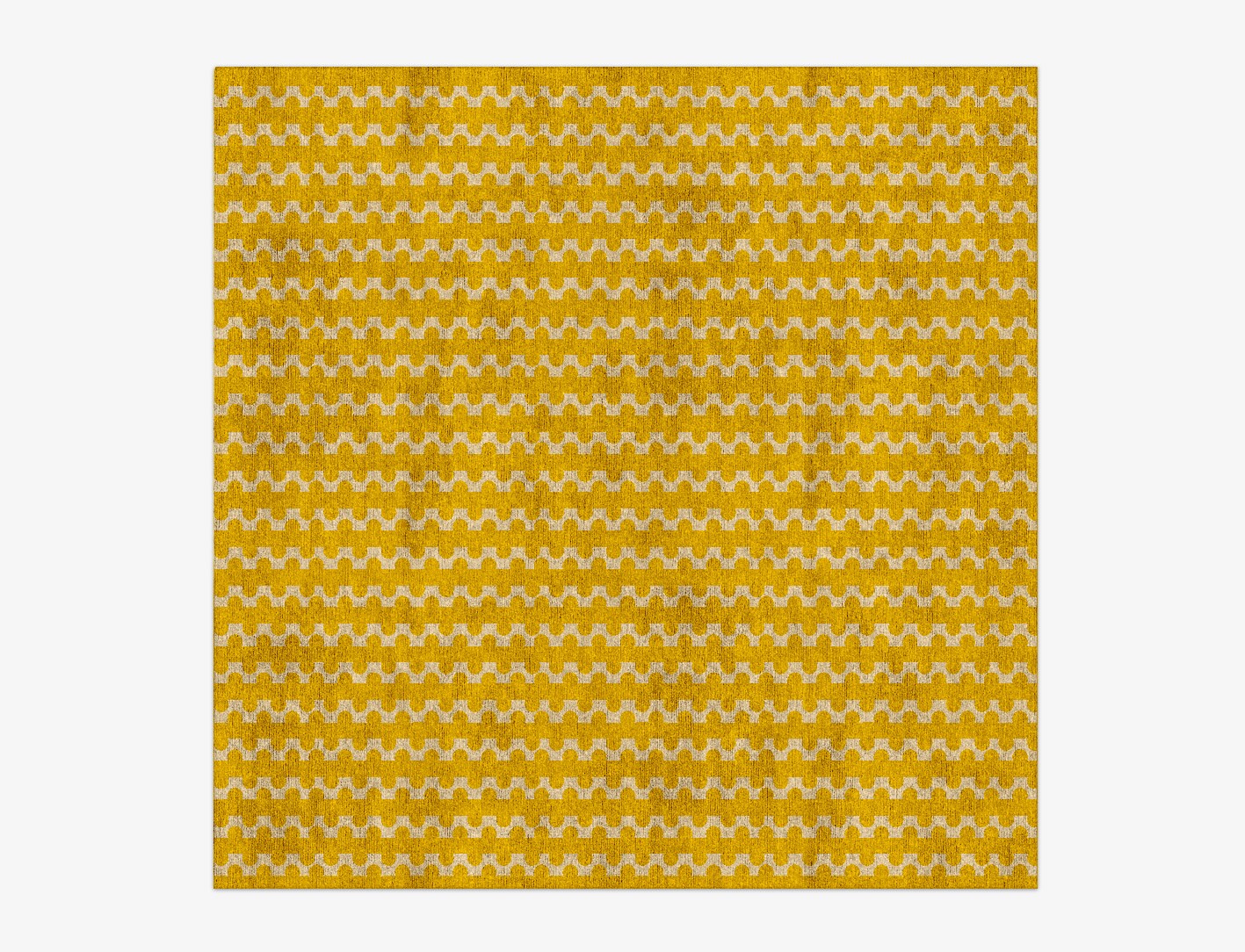 Railroad Geometric Square Hand Knotted Bamboo Silk Custom Rug by Rug Artisan