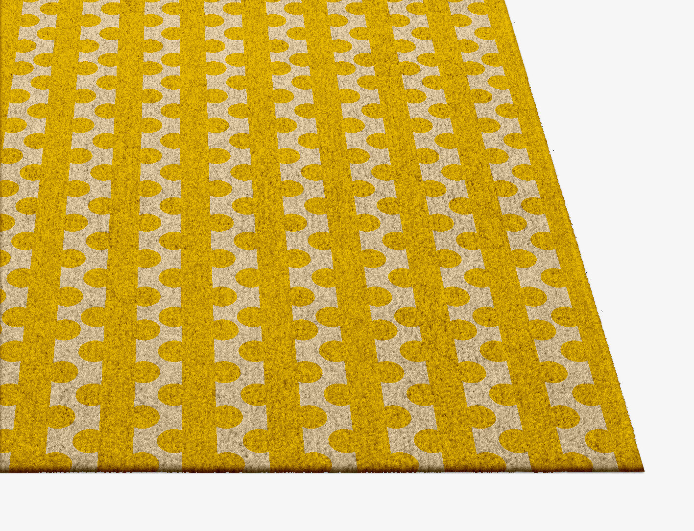 Railroad Geometric Square Hand Knotted Tibetan Wool Custom Rug by Rug Artisan