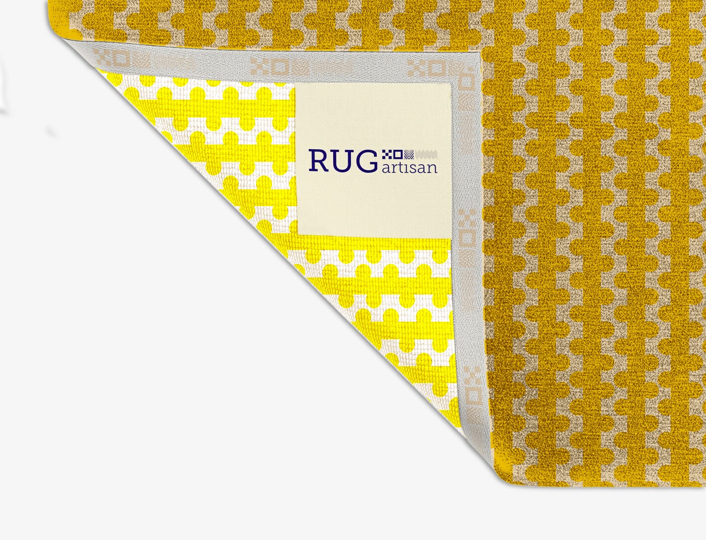 Railroad Geometric Square Hand Knotted Tibetan Wool Custom Rug by Rug Artisan