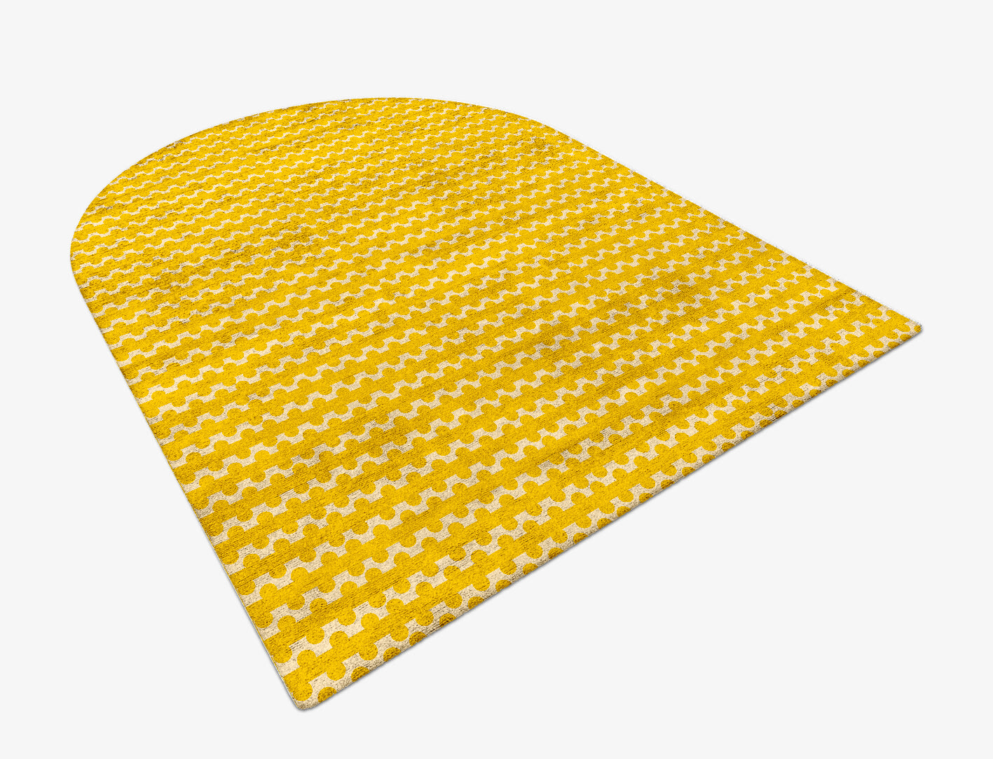 Railroad Geometric Arch Hand Tufted Bamboo Silk Custom Rug by Rug Artisan