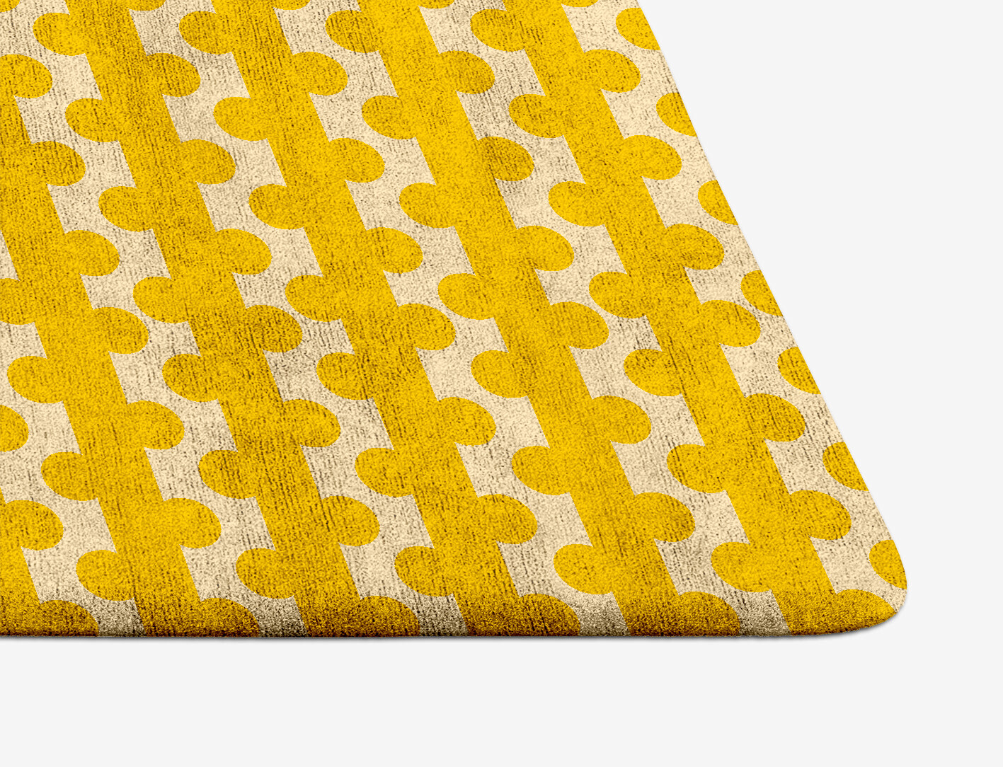 Railroad Geometric Arch Hand Tufted Bamboo Silk Custom Rug by Rug Artisan