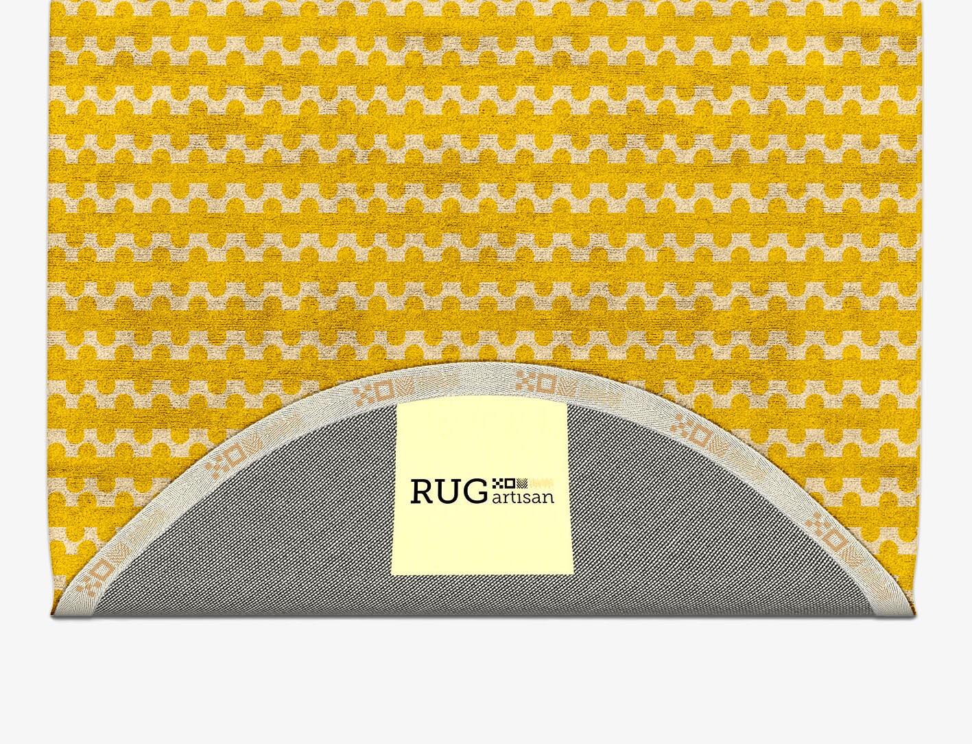 Railroad Geometric Capsule Hand Tufted Bamboo Silk Custom Rug by Rug Artisan
