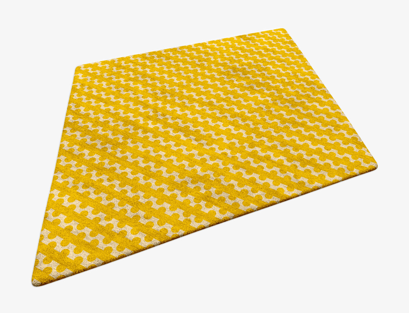 Railroad Geometric Diamond Hand Tufted Bamboo Silk Custom Rug by Rug Artisan