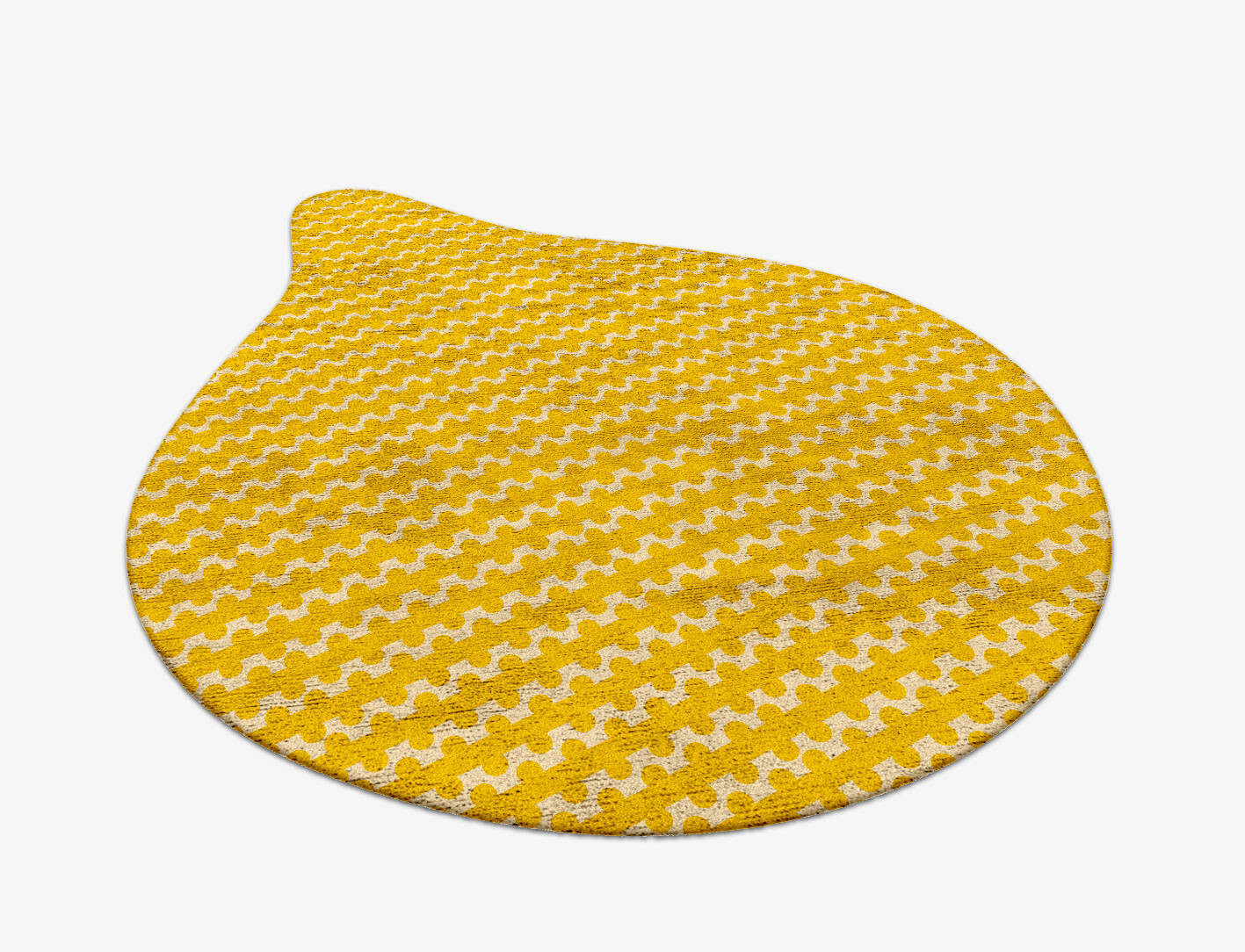 Railroad Geometric Drop Hand Tufted Bamboo Silk Custom Rug by Rug Artisan