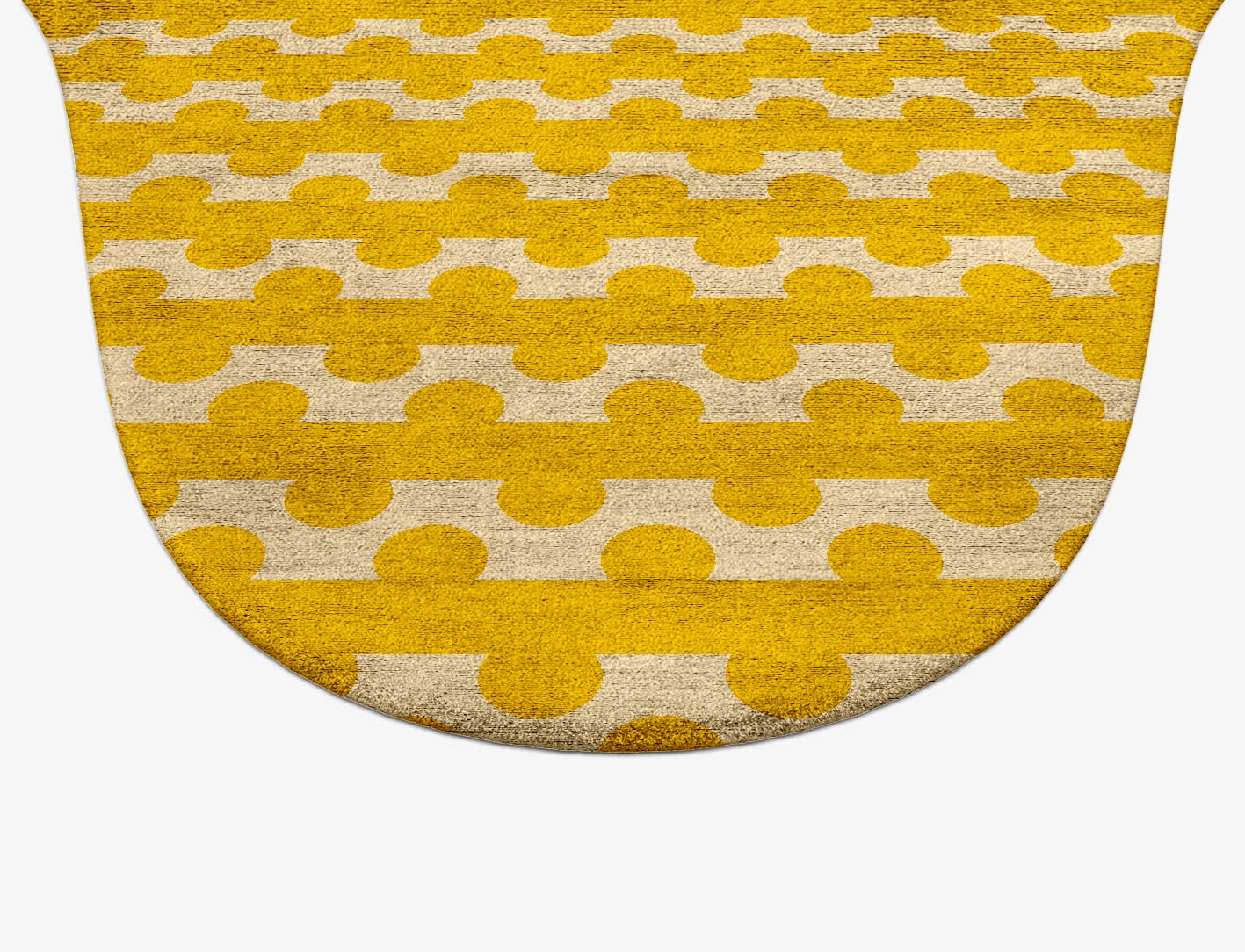 Railroad Geometric Drop Hand Tufted Bamboo Silk Custom Rug by Rug Artisan
