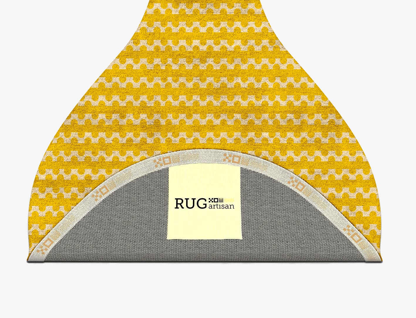 Railroad Geometric Drop Hand Tufted Bamboo Silk Custom Rug by Rug Artisan