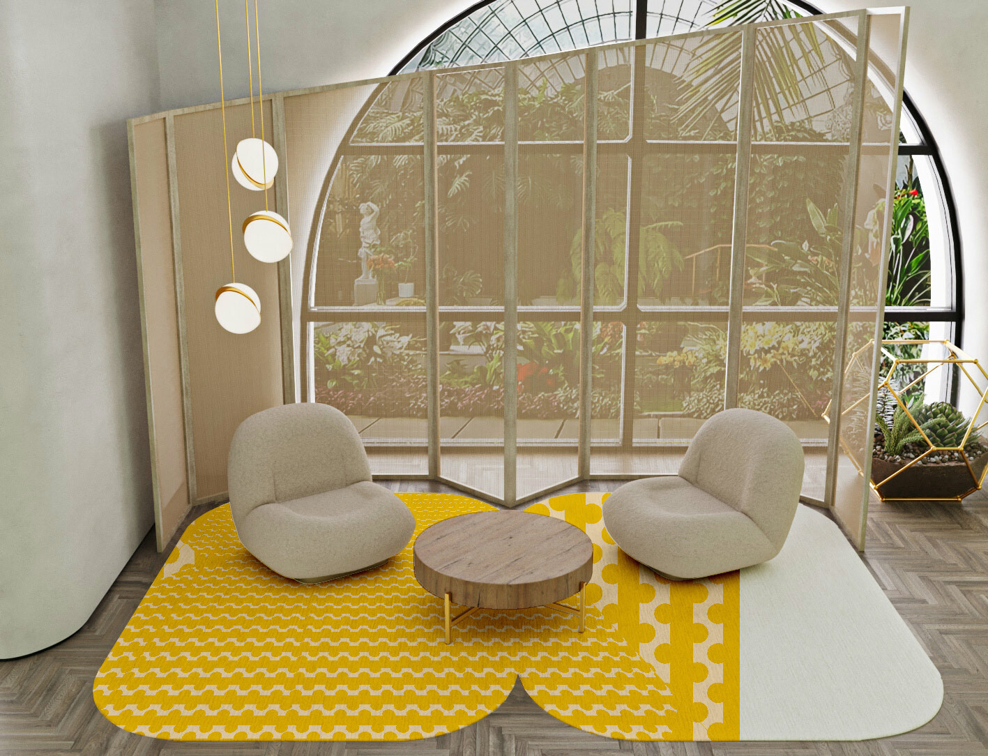 Railroad Geometric Eight Hand Tufted Pure Wool Custom Rug by Rug Artisan