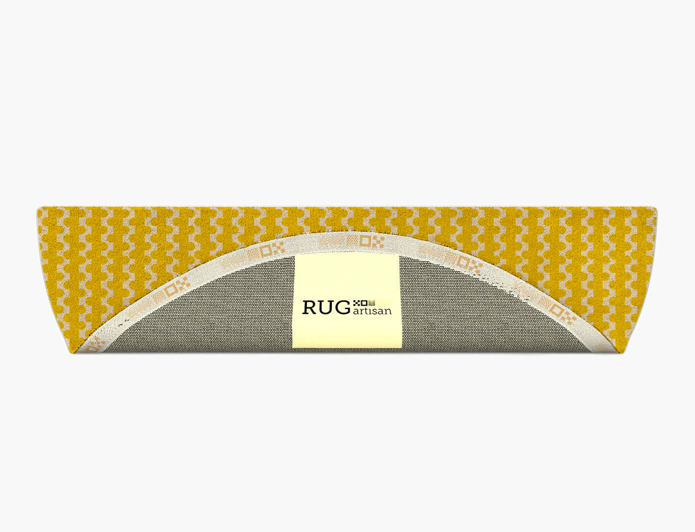 Railroad Geometric Halfmoon Hand Tufted Pure Wool Custom Rug by Rug Artisan