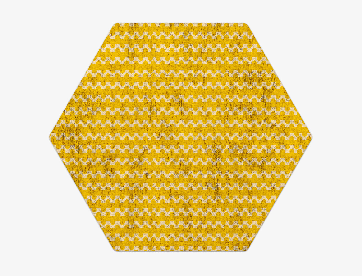 Railroad Geometric Hexagon Hand Tufted Bamboo Silk Custom Rug by Rug Artisan