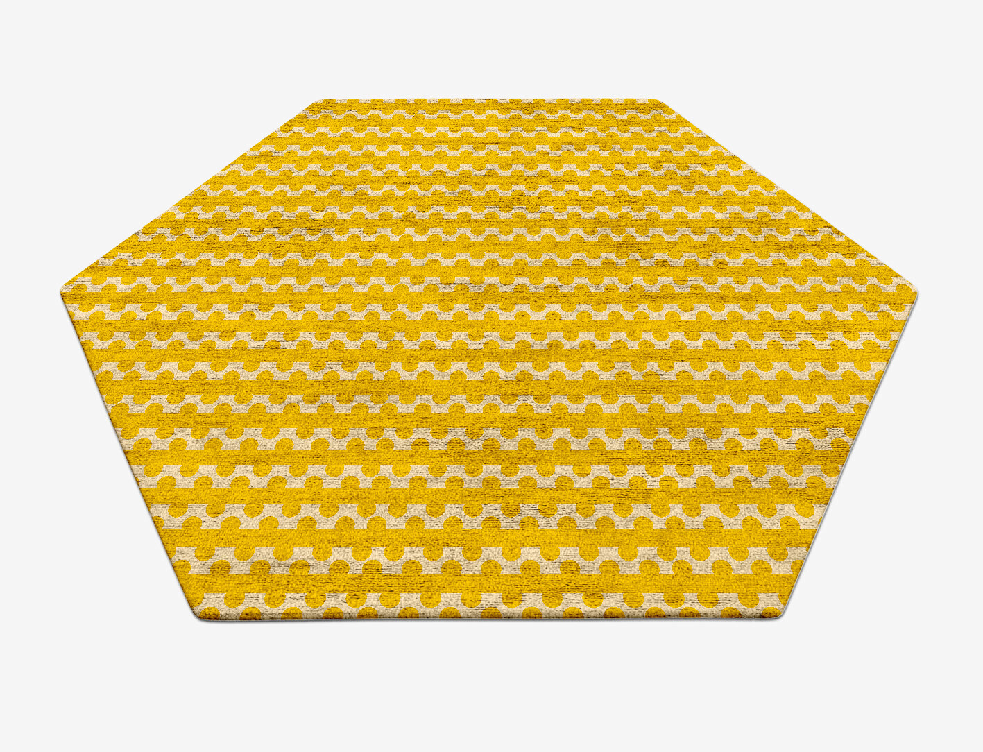 Railroad Geometric Hexagon Hand Tufted Bamboo Silk Custom Rug by Rug Artisan