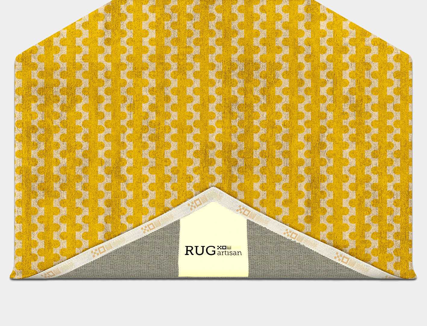 Railroad Geometric Hexagon Hand Tufted Bamboo Silk Custom Rug by Rug Artisan