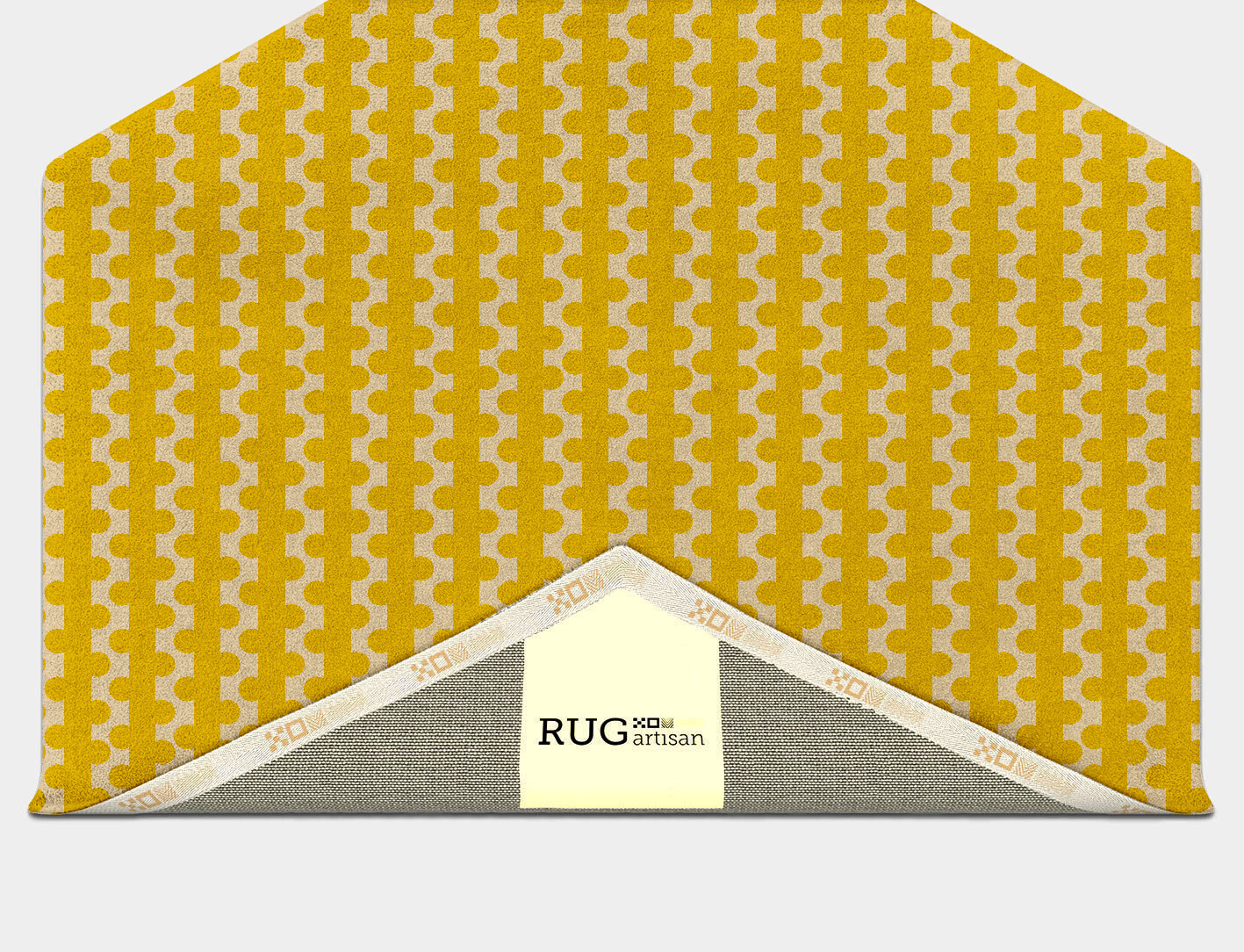 Railroad Geometric Hexagon Hand Tufted Pure Wool Custom Rug by Rug Artisan