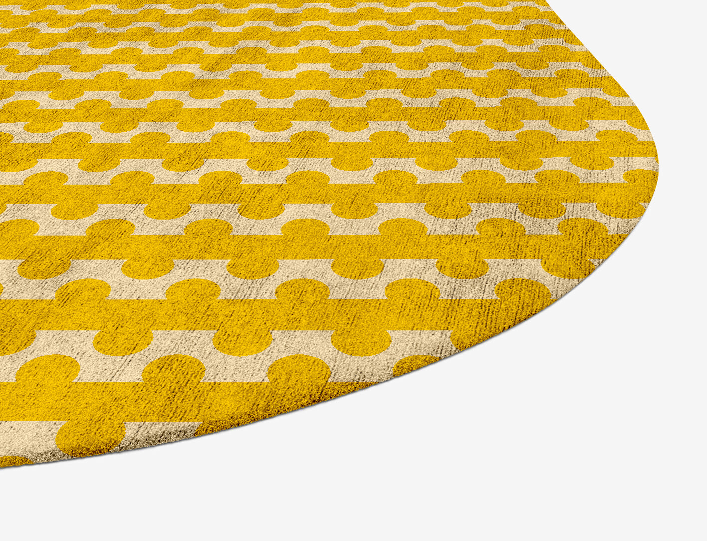 Railroad Geometric Oblong Hand Tufted Bamboo Silk Custom Rug by Rug Artisan