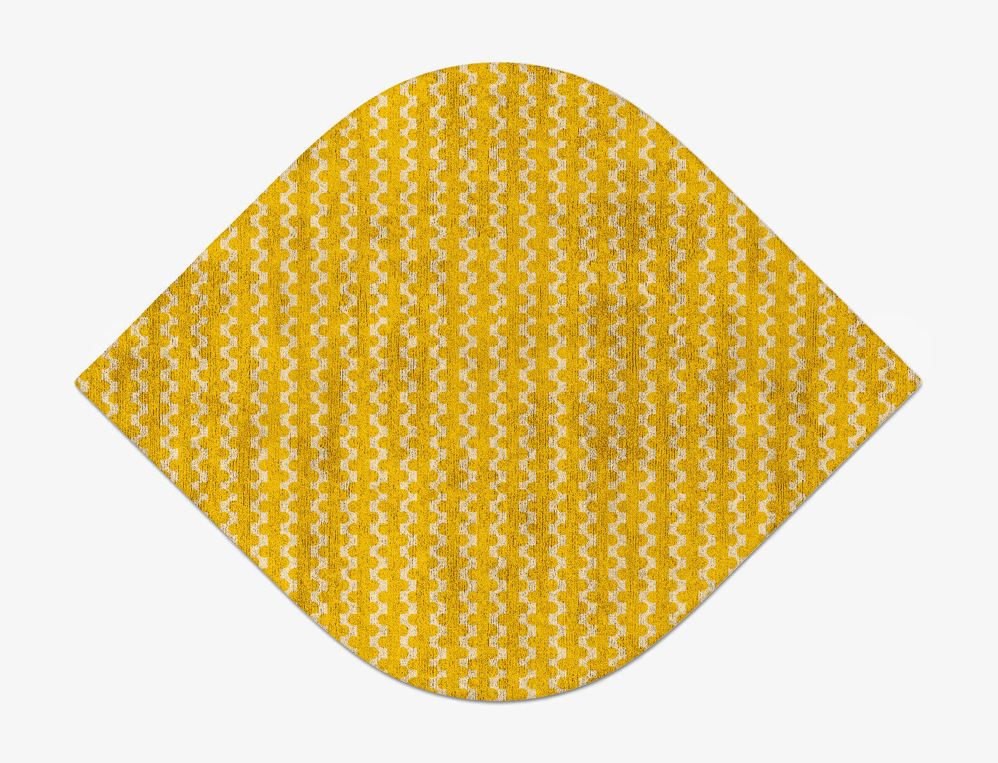 Railroad Geometric Ogee Hand Tufted Bamboo Silk Custom Rug by Rug Artisan