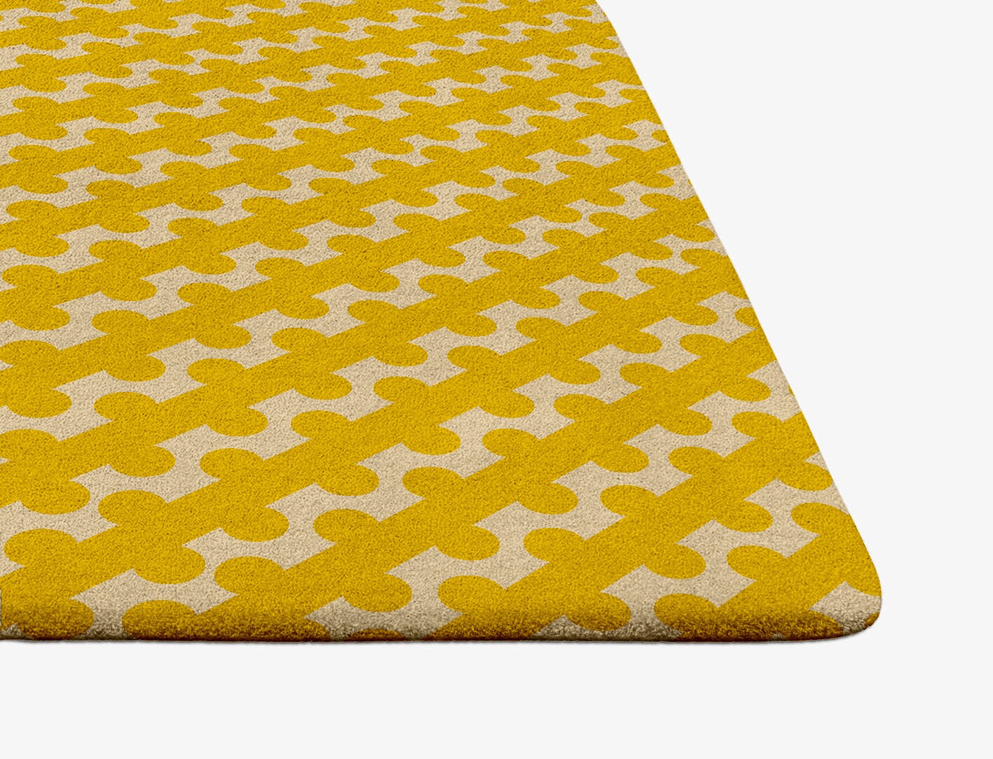 Railroad Geometric Ogee Hand Tufted Pure Wool Custom Rug by Rug Artisan