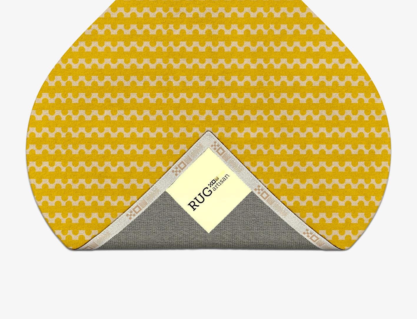 Railroad Geometric Ogee Hand Tufted Pure Wool Custom Rug by Rug Artisan