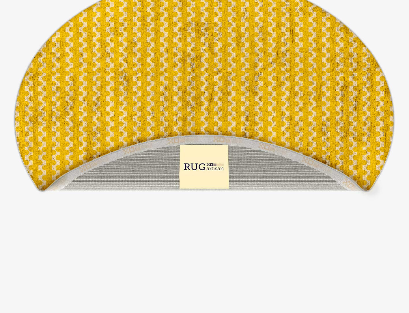 Railroad Geometric Oval Hand Tufted Bamboo Silk Custom Rug by Rug Artisan