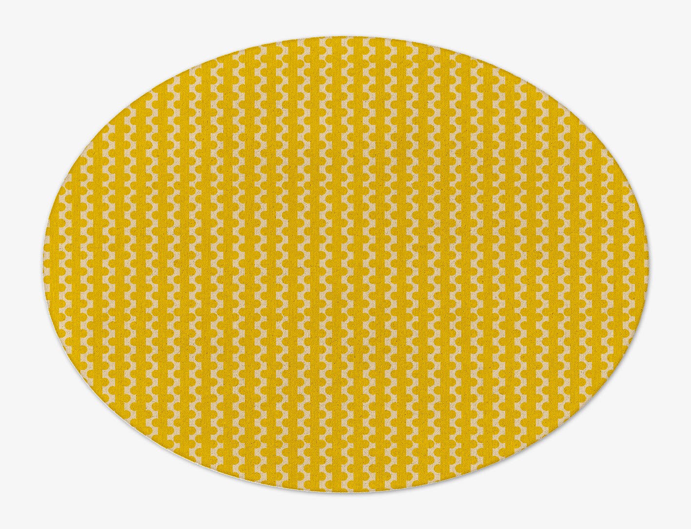Railroad Geometric Oval Hand Tufted Pure Wool Custom Rug by Rug Artisan