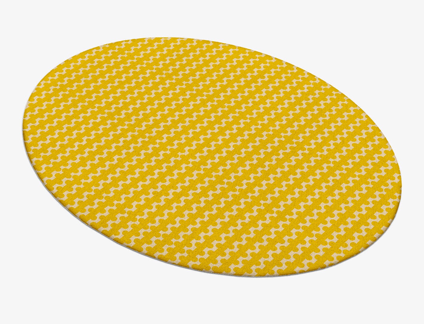 Railroad Geometric Oval Hand Tufted Pure Wool Custom Rug by Rug Artisan