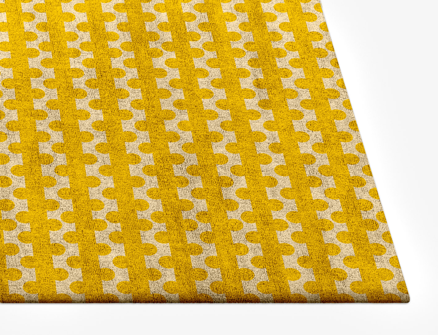 Railroad Geometric Rectangle Hand Tufted Bamboo Silk Custom Rug by Rug Artisan