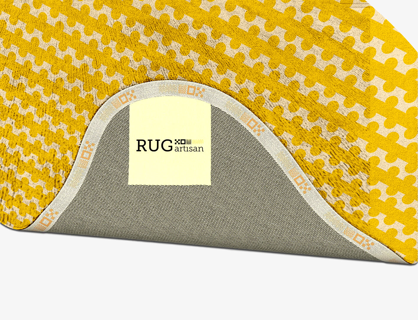 Railroad Geometric Splash Hand Tufted Bamboo Silk Custom Rug by Rug Artisan