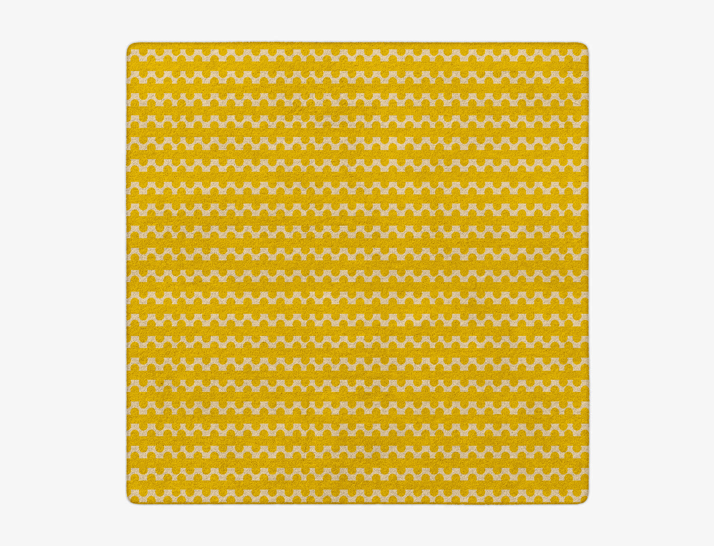 Railroad Geometric Square Hand Tufted Pure Wool Custom Rug by Rug Artisan