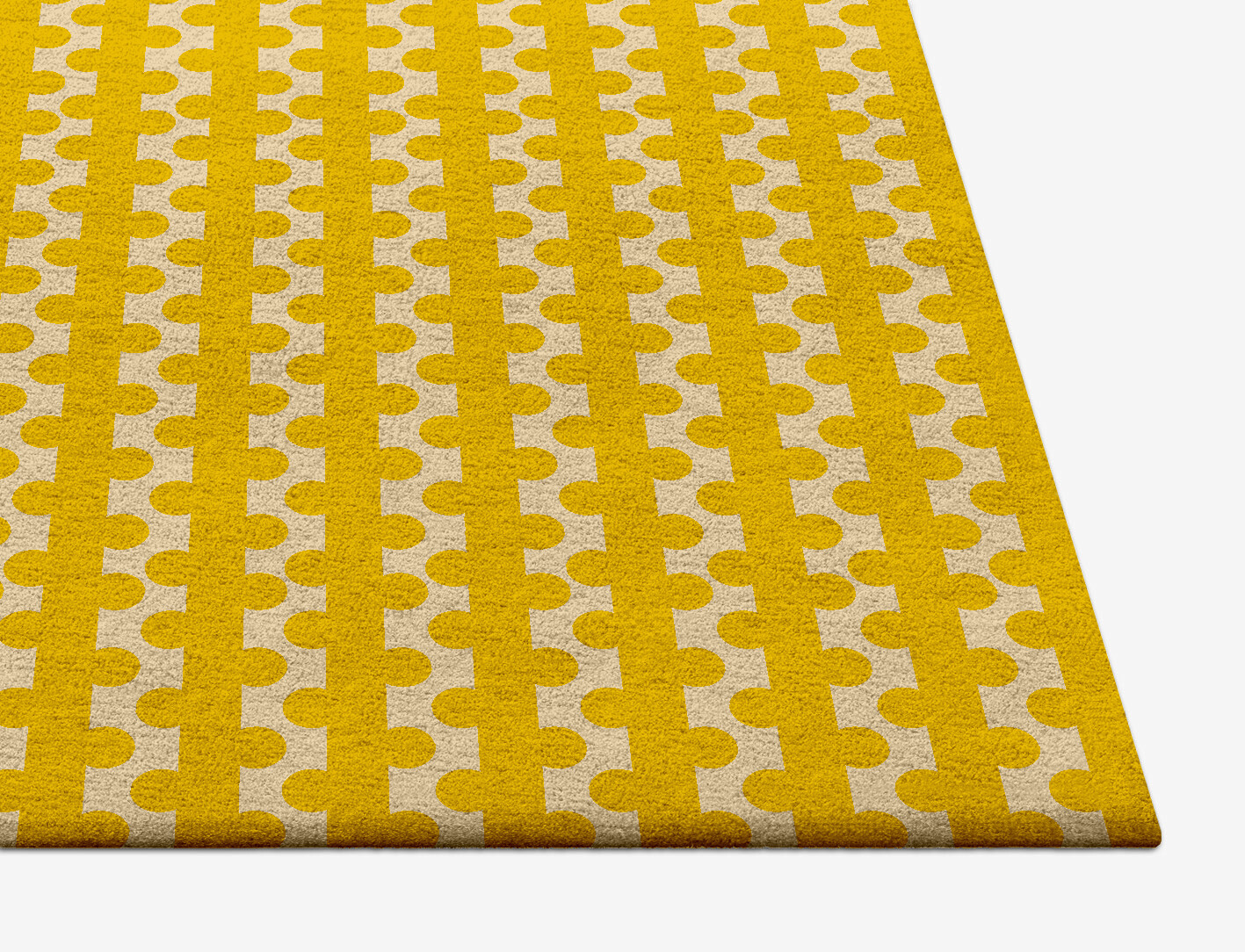 Railroad Geometric Square Hand Tufted Pure Wool Custom Rug by Rug Artisan