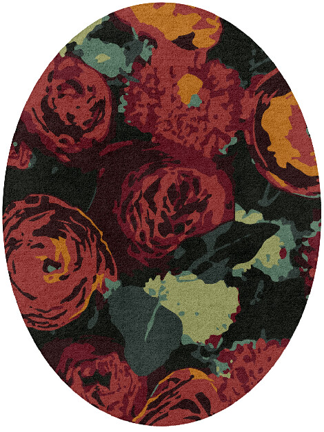 Rainforest Floral Oval Hand Tufted Pure Wool Custom Rug by Rug Artisan