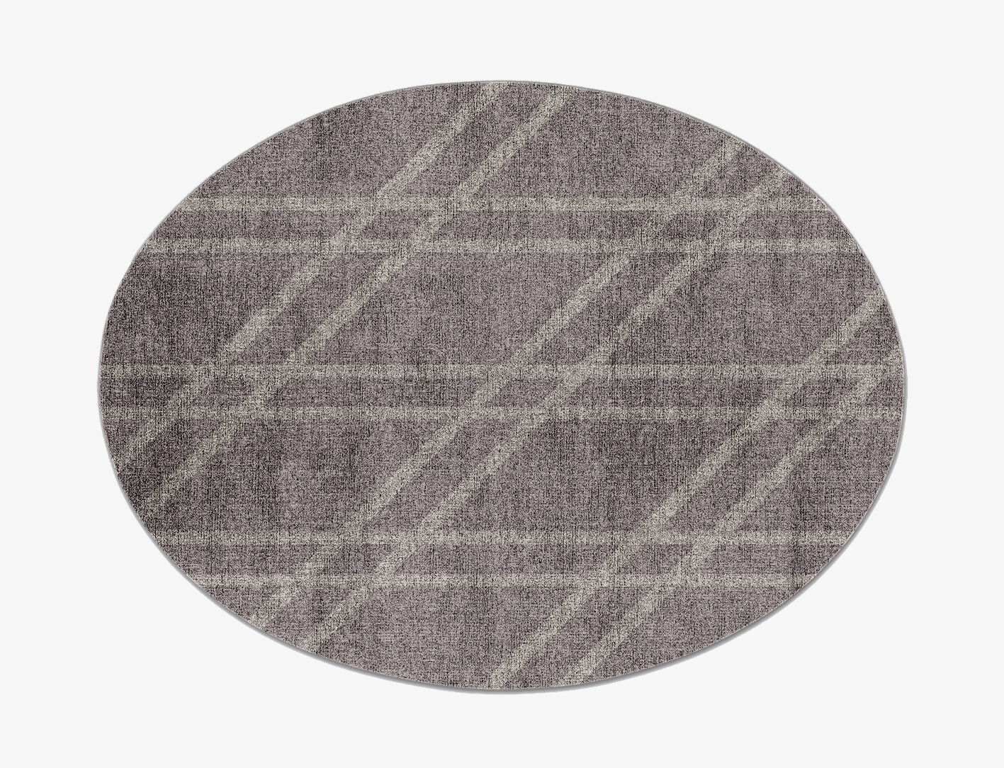 Rake Minimalist Oval Flatweave Bamboo Silk Custom Rug by Rug Artisan