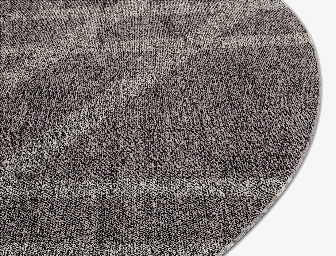 Rake Minimalist Oval Flatweave Bamboo Silk Custom Rug by Rug Artisan