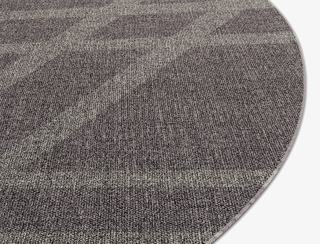 Rake Minimalist Oval Flatweave New Zealand Wool Custom Rug by Rug Artisan