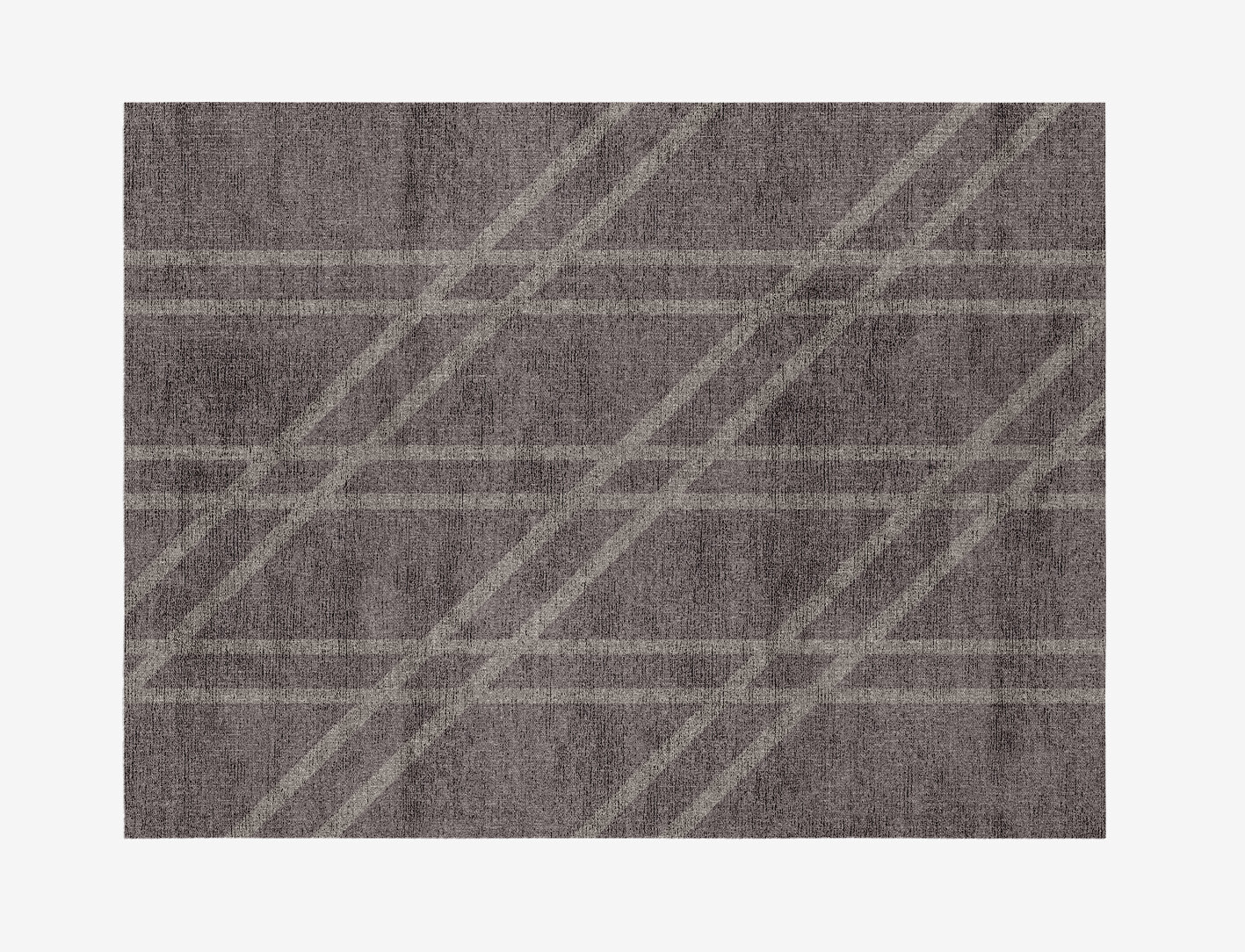 Rake Minimalist Rectangle Flatweave Bamboo Silk Custom Rug by Rug Artisan