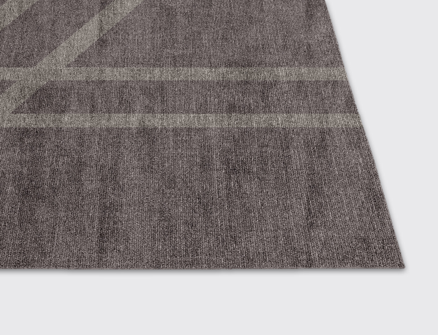 Rake Minimalist Rectangle Flatweave Bamboo Silk Custom Rug by Rug Artisan